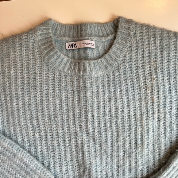 Blue wool sweater - Picture 3 of 3